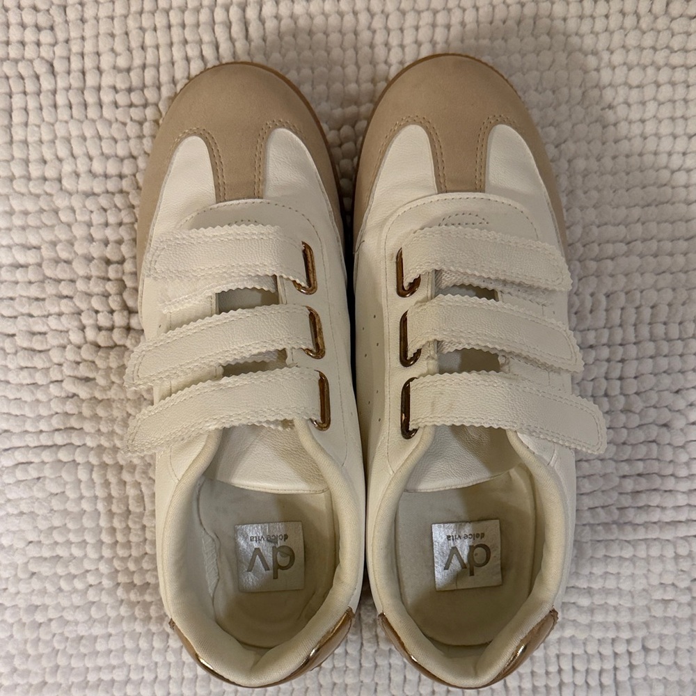 DV by Dolce Vita Cream and Tan Sneakers